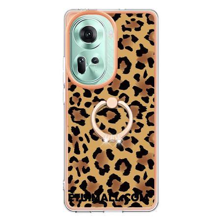 Etui Oppo Reno 11 5g Uchwyt Na Pierścionek W Panterkę Etui Ochronne