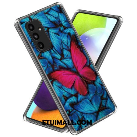 Etui Samsung Galaxy A15 CZerwony Motyl