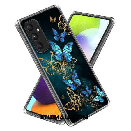 Etui Samsung Galaxy A55 5g Gromada Niebieskich Motyli