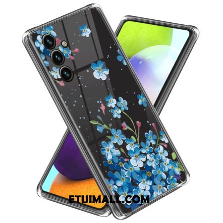 Etui Samsung Galaxy A55 5g Niebieskie Kwiaty