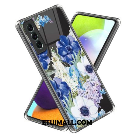 Etui Samsung Galaxy S24 5g Przezroczyste Kwiaty Etui Ochronne