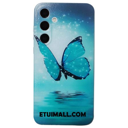 Etui Samsung Galaxy S24 Fe Niebieski Motyl Etui Ochronne