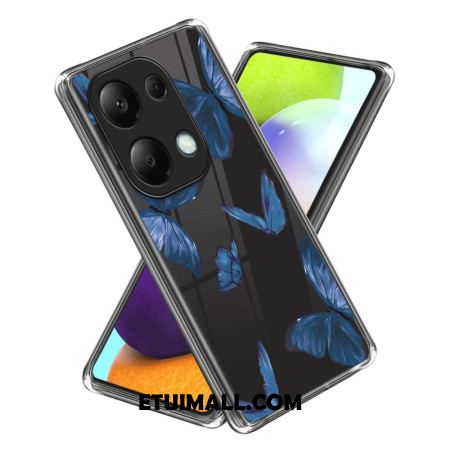 Etui Xiaomi Redmi Note 13 Pro 4g Niebieskie Motyle Etui Ochronne