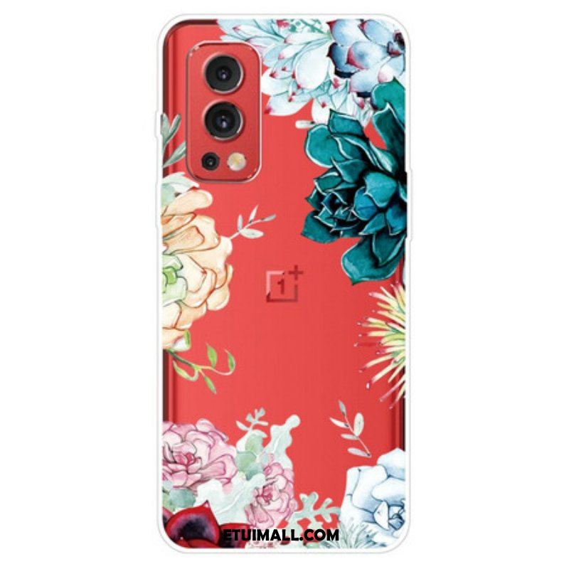 Etui do OnePlus Nord 2 5G Bezszwowe Akwarela Kwiaty