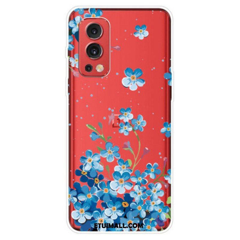 Etui do OnePlus Nord 2 5G Niebieskie Kwiaty