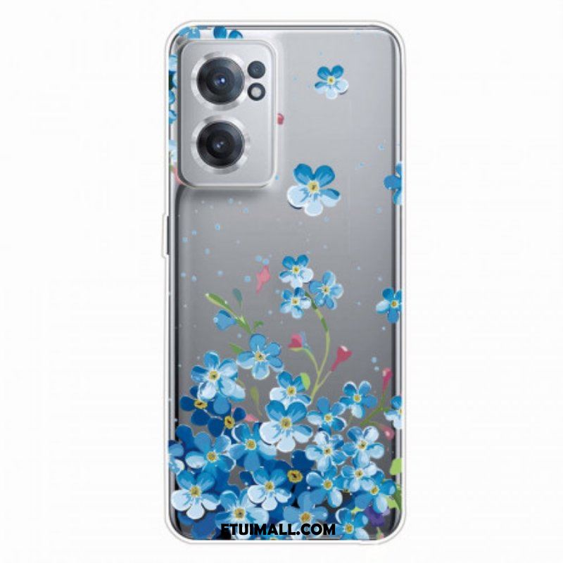 Etui do OnePlus Nord CE 2 5G Niebieskie Kwiaty