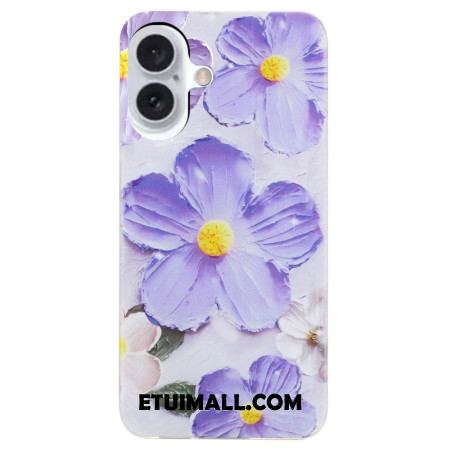 Etui iPhone 16 Fioletowe Kwiaty Etui Ochronne