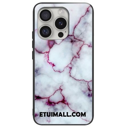 Etui iPhone 16 Pro Max Szkło Hartowane Z Fioletowego Marmuru