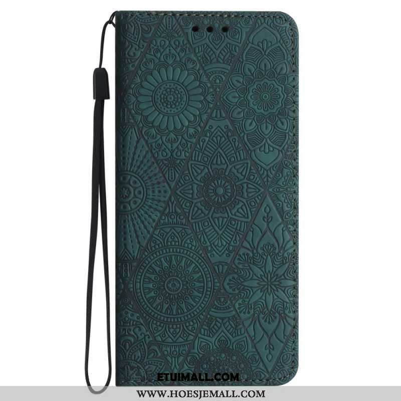 Flip Kotelot Samsung Galaxy A55 5g Patchwork Z Paskiem