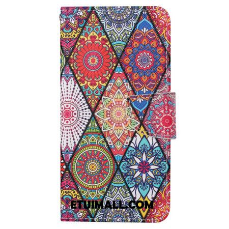 Obudowa Samsung Galaxy S24 Ultra 5g Etui Na Telefon Patchwork Z Paskiem